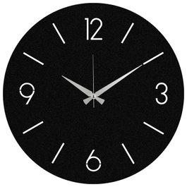 Wallity Reloj de Pared Decorativo de Metal Negro